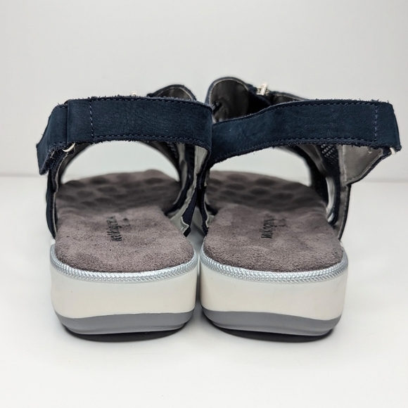 Walking Cradles NWOT Spencer Leather Open Toe Slingback Sandal blue size 9 - Picture 6 of 9